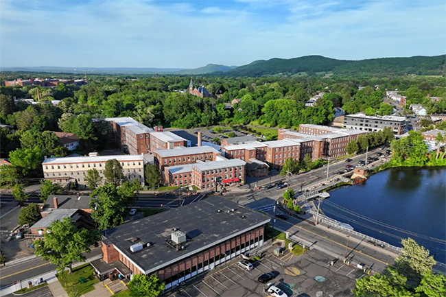Aerial photograph of Easthampton, MA